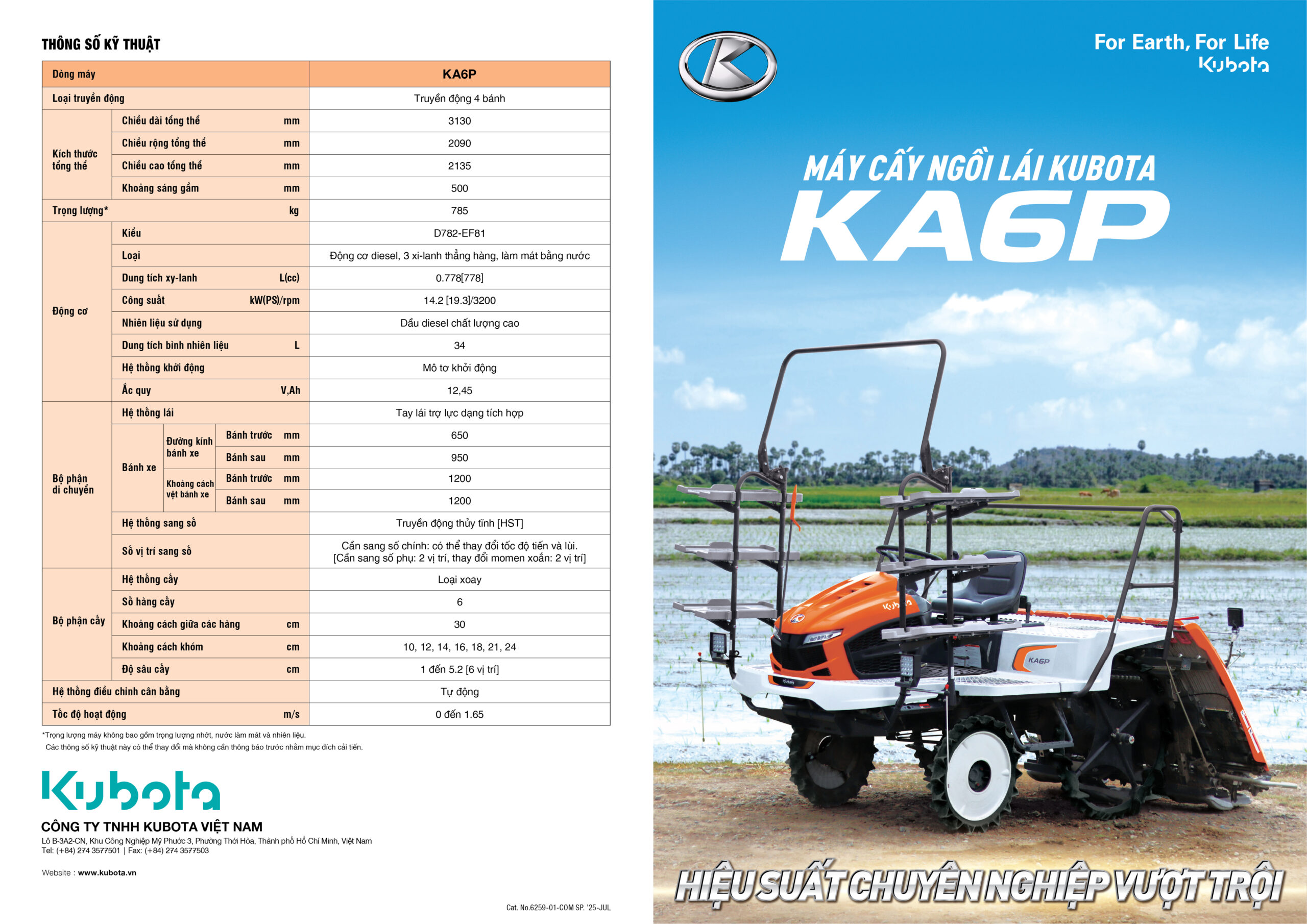 Máy cấy ngồi lái Kubota KA6P 3 Máy cấy ngồi lái Kubota KA6P - Ảnh 3