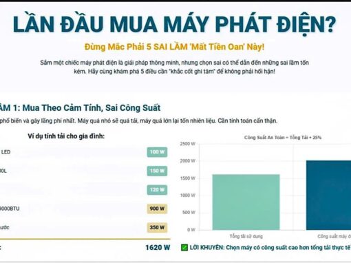 Sai Lầm “Cháy Túi” Cần Tránh Khi Mua Máy Phát Điện Lần Đầu