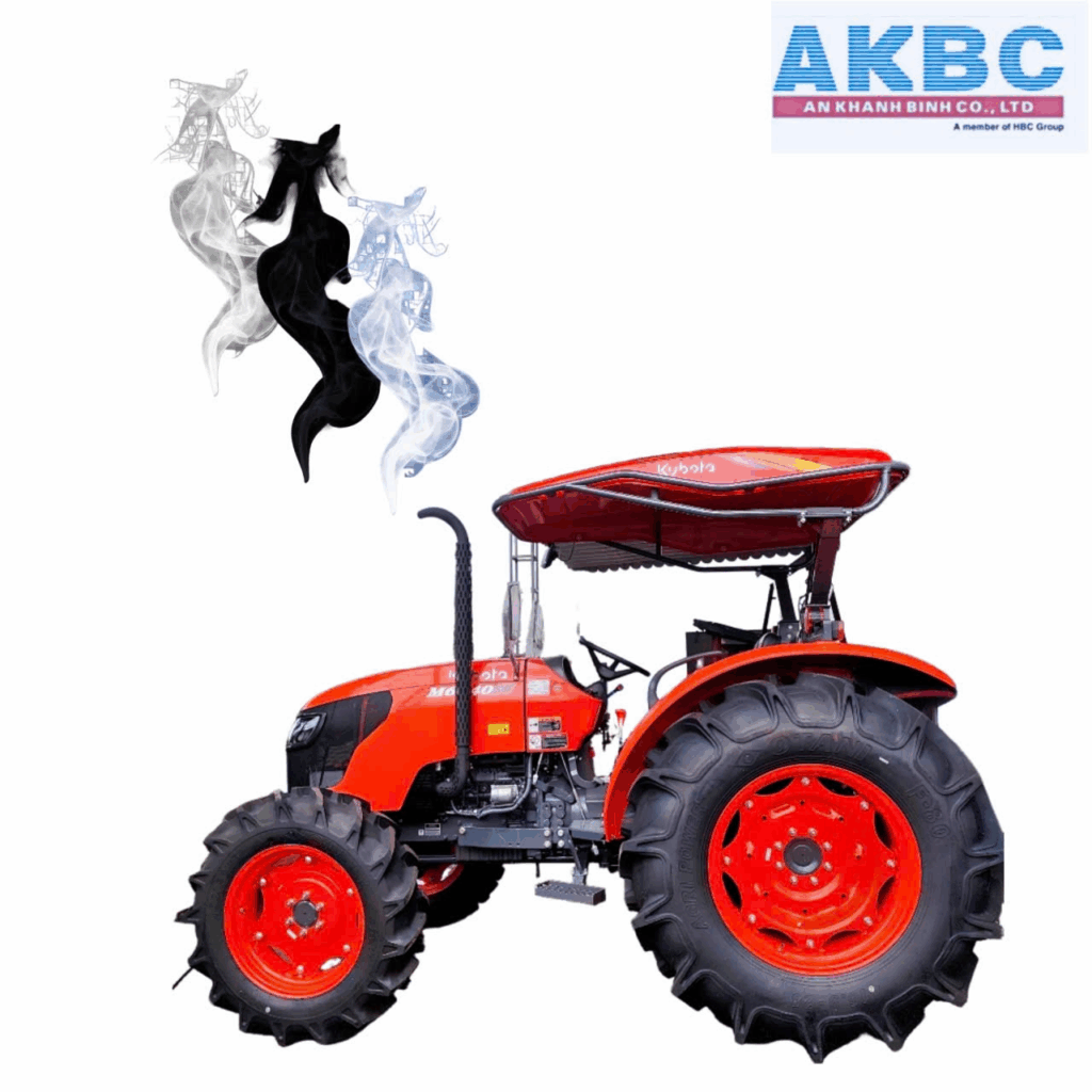 "Bắt bệnh" Máy kéo Kubota qua màu khói: Đen, Trắng, Xanh/Xám nói lên điều gì? 1 Máy kéo Kubota ra khói bất thường vì sao?
