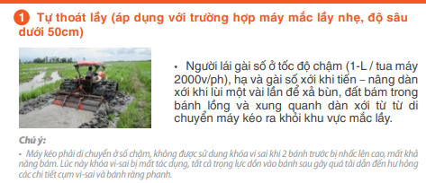 Máy kéo Kubota sa lầy? Bình tĩnh xử lý với 5 bước thoát lầy an toàn và hiệu quả 2 Kỹ thuật “Tiến - Lùi” (Đu võng)
