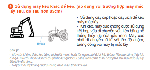 Máy kéo Kubota sa lầy? Bình tĩnh xử lý với 5 bước thoát lầy an toàn và hiệu quả 4 Nhờ “đồng đội” giúp đỡ thoát lầy