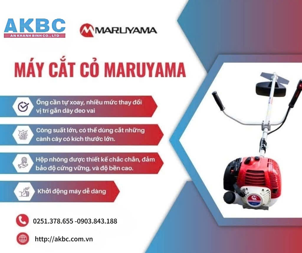Hướng Dẫn Bảo Dưỡng Máy Cắt Cỏ Tại Nhà (Từ A-Z): Giúp Máy Bền Bỉ, Hoạt Động Hiệu Quả 7 Máy cắt cỏ Maruyama - thiết kế chắc chắn, dễ dàng tháo lắp bảo dưỡng máy