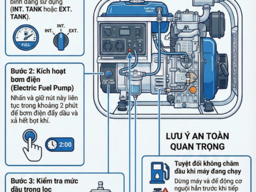 HƯỚNG DẪN “XẢ AIR” DẦU Kibii EXT25KFD TRONG 5 PHÚT