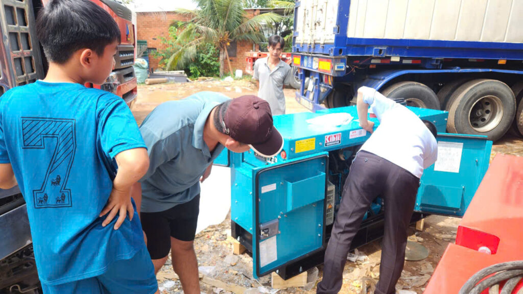 Kiểm tra máy phát điện tại chỗ trước khi bàn giao cho khách hàng